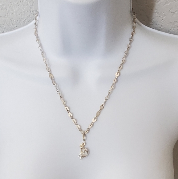 925 Silver Anchor Chain Necklace Kokopelli Charm Southwest Native American - Picture 6 of 7